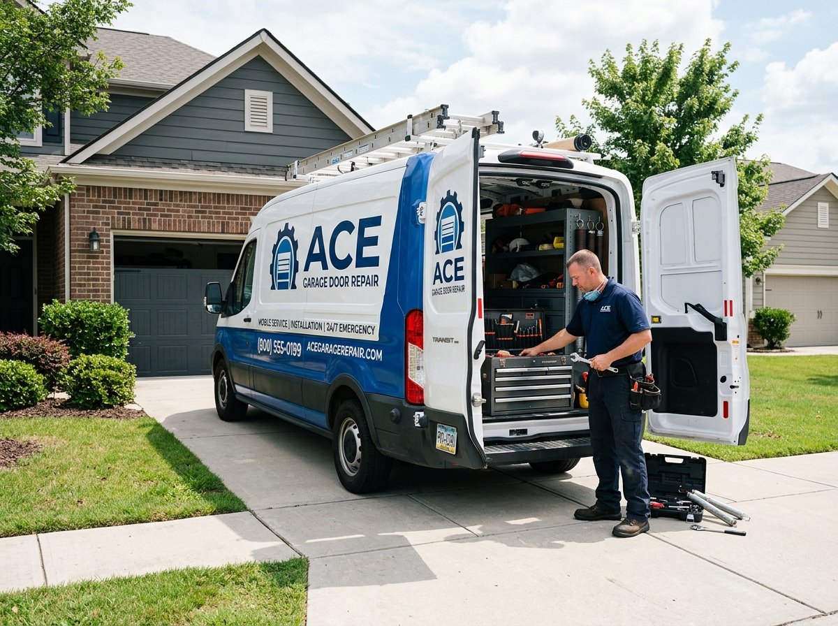Providence emergency garage door repair mobile service van