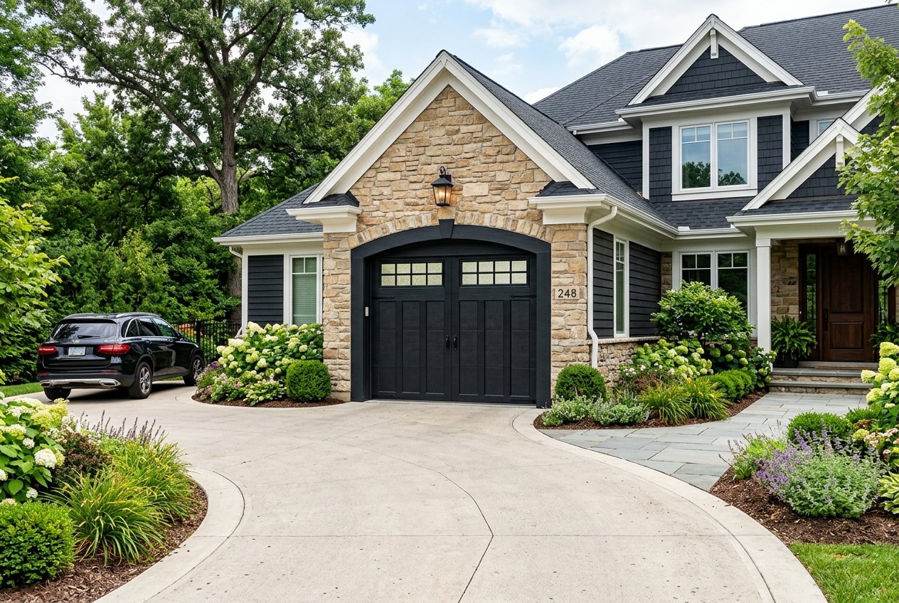 Carriage house garage door installation in East Side Providence RI