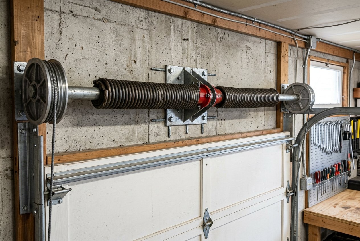 Torsion spring replacement project in Cranston RI